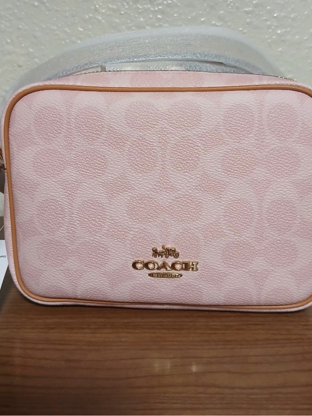 Coach Pebbled Leather Crossbody Bag - Powder Pink
